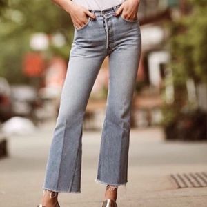 Re/Done Originals High Rise Flared Crop